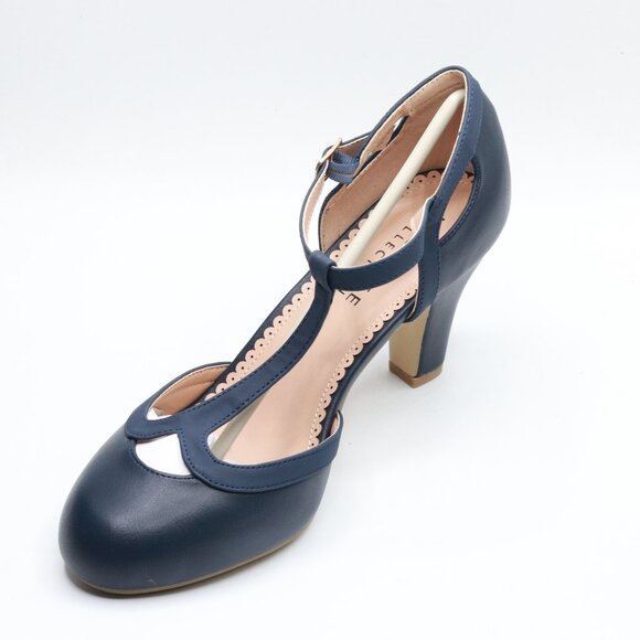 Journee Collection Womens Olina Classic Mary Jane Pumps with T-Strap and Buckle - Picture 1 of 3